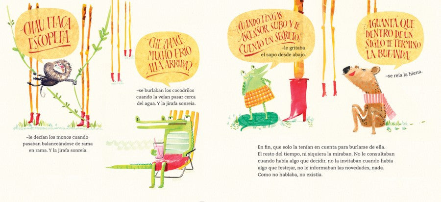 Alta, muda y con las patas largas Alta, muda y con las patas largas